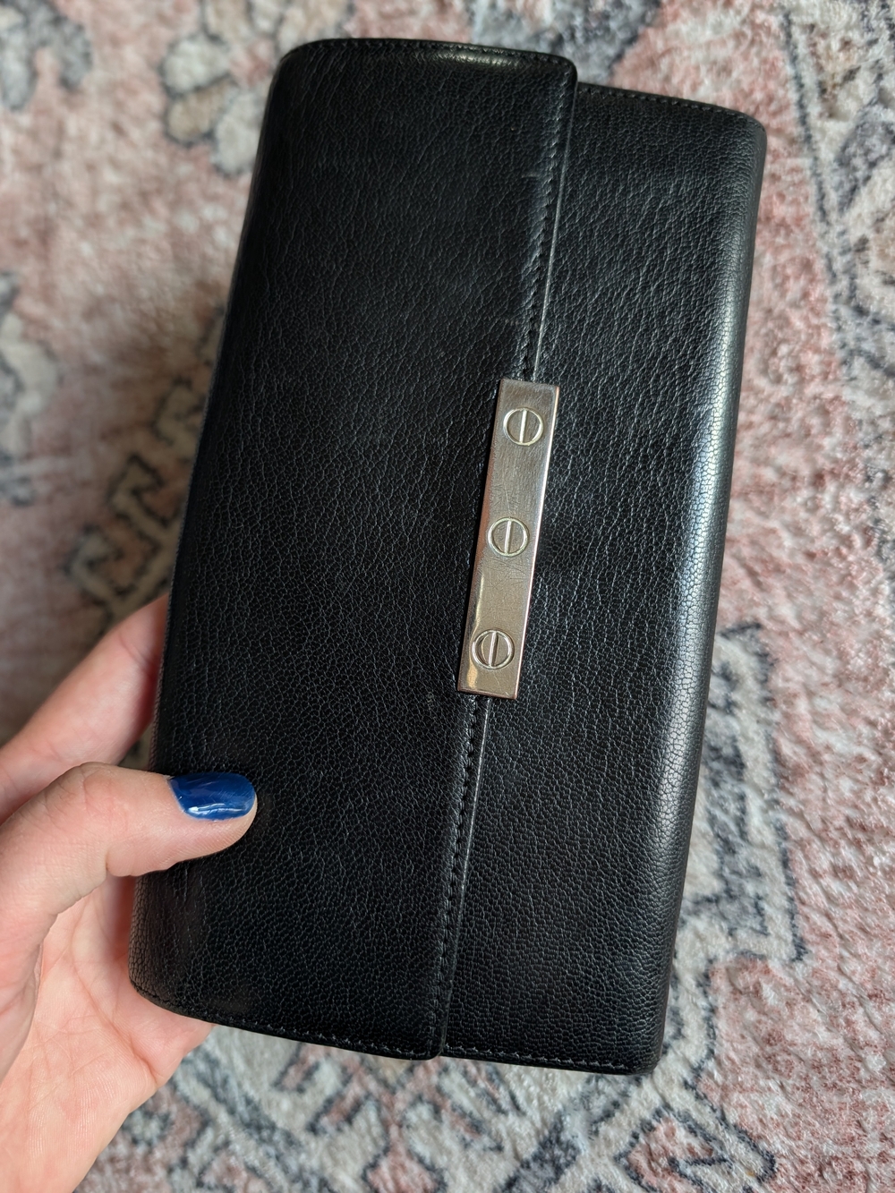 Cartier Love Collection Black Leather Long Continental Wallet